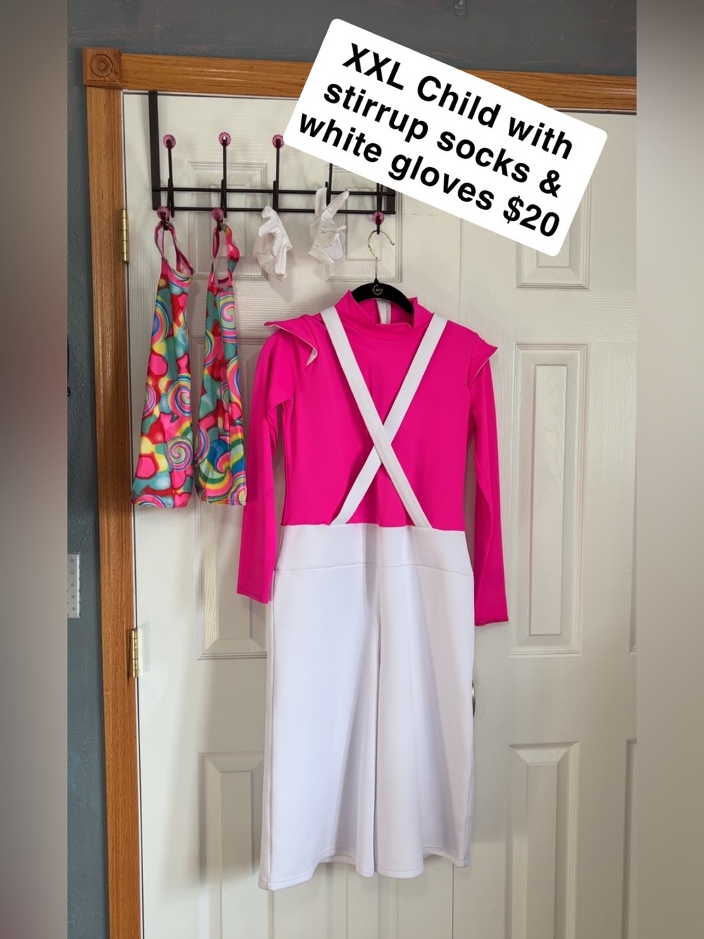 Girls Pink & White Suspender Dress - Kids Dress